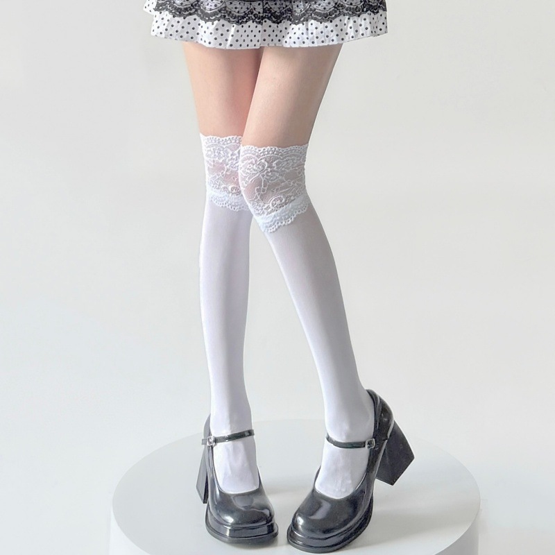 Spring Autumn White Lace Ruffl - đánh giá và giá Boot Sock Slouchy