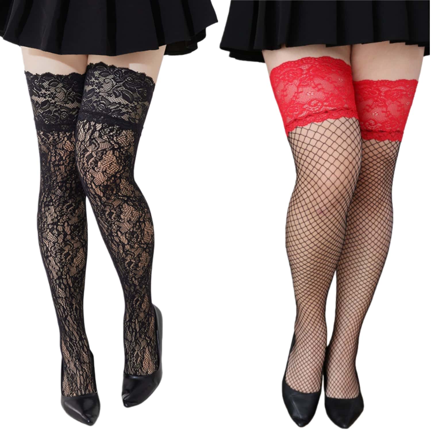 Plus Size Lace Mesh Long Stock - đánh giá và giá Fishnet Stocking Women